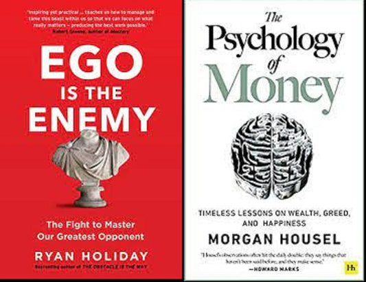 Ego Is The Enemy By Ryan Holiday / Psychology Of Money By Morgan Housel set of 2 books