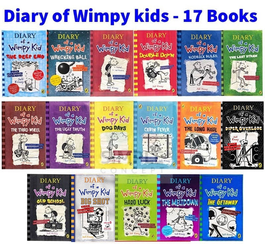 Diary of a wimpy Kid 17 books set complete collection