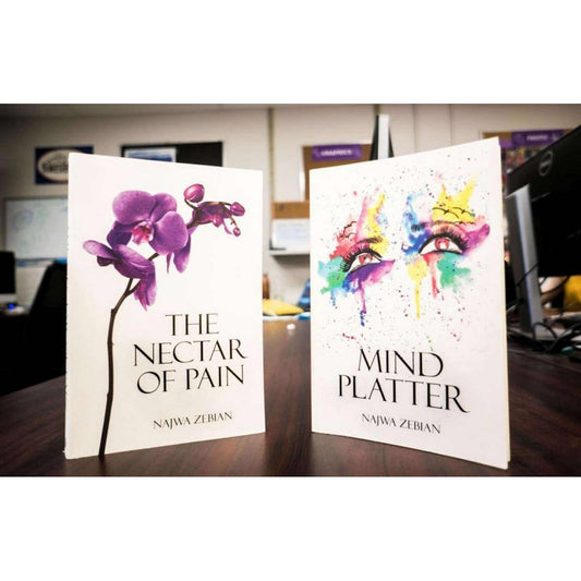 Mind Platter And Nectar Of Pain by Najwa Zebian set of 2