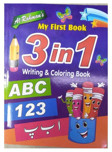 3 In 1 Writing & Coloing Book