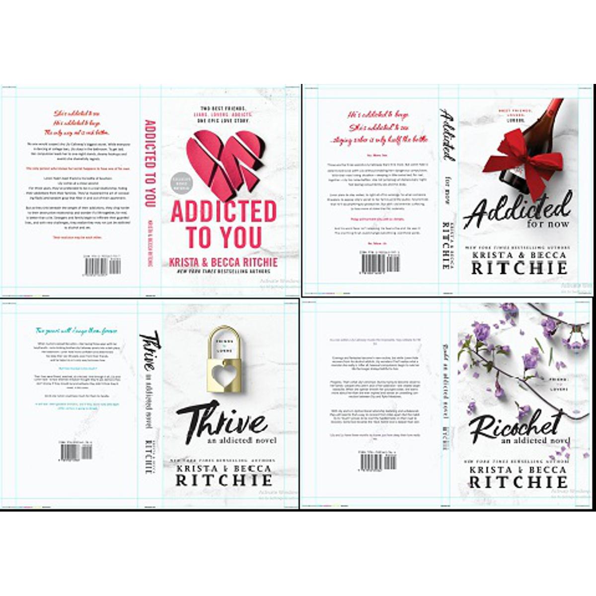 Addicted Series By krista and becca ritchie set of 4 books Addicted to you / Addicted for now / Thrive / Ricochet