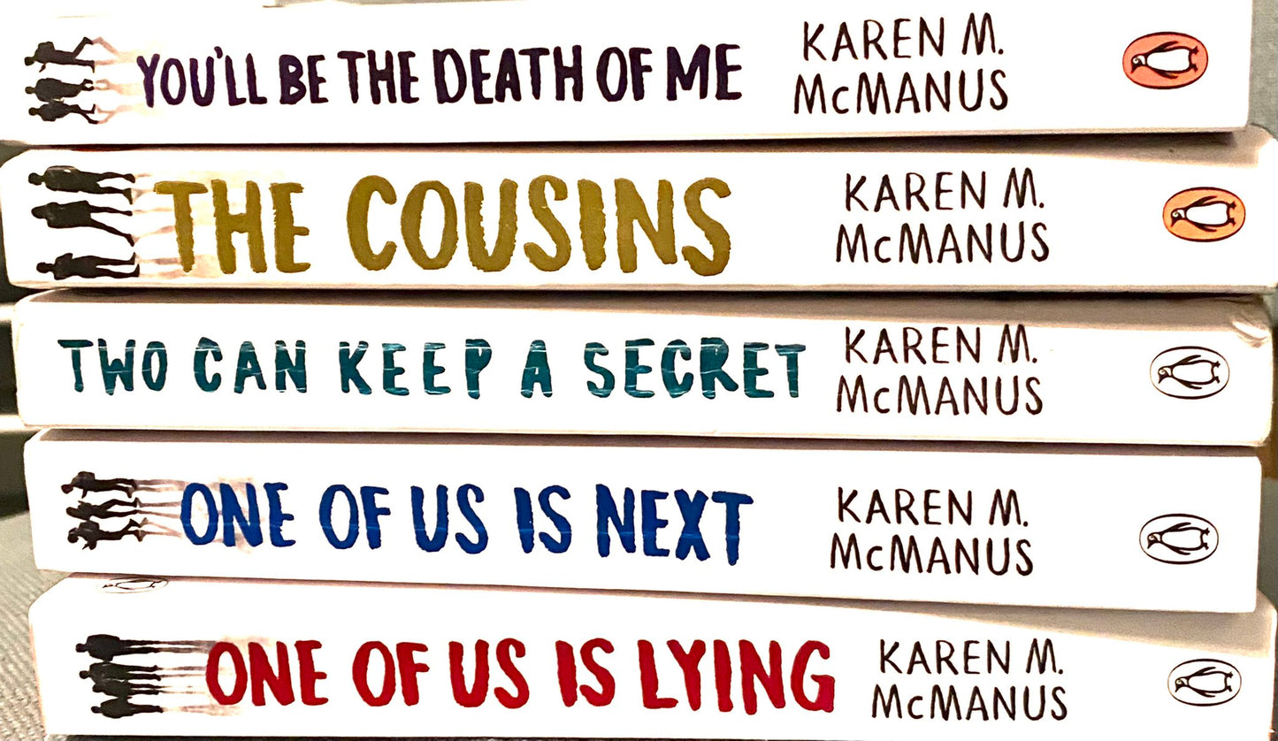 Karen M. McManus Collection 5 Books Set (One Of Us Is Lying, One Of Us Is Next, Two Can Keep a Secret, The Cousins, You'll Be the Death of Me) Paperback