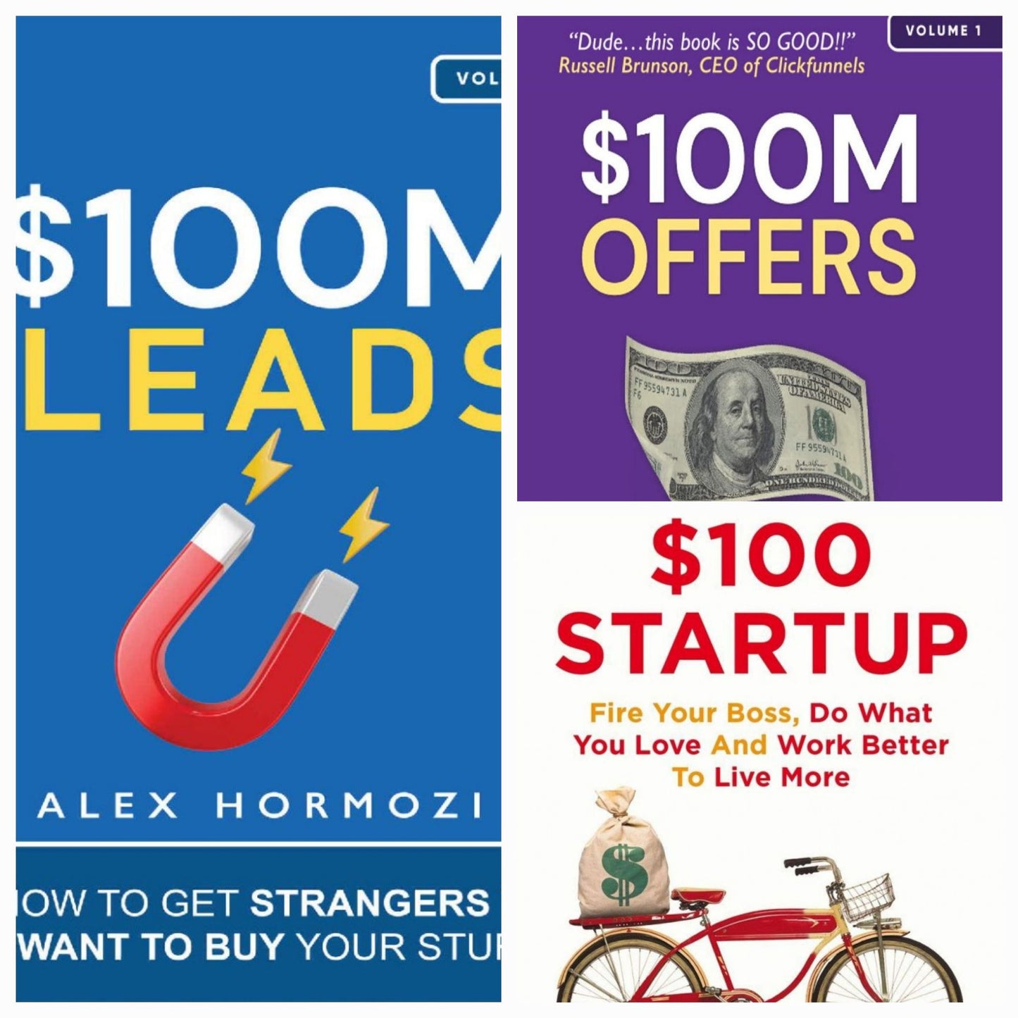 $100 startup book/ $100 leads book/ $100 offers book set of 3 books