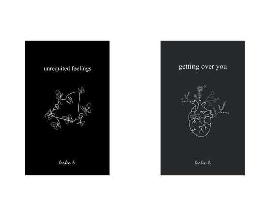 Getting over you by leslie b / Unrequited feelings by leslie B set of 2 books