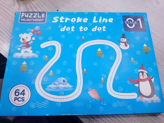 Stroke line Dot to Dot puzzle enlightment 64 pcs