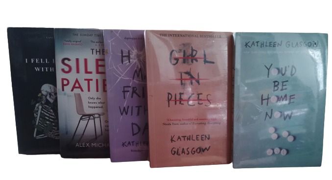 girl in pieces  How to make friend with the dark You'd be home now  I fell in love with hope silent patient set of 5 books