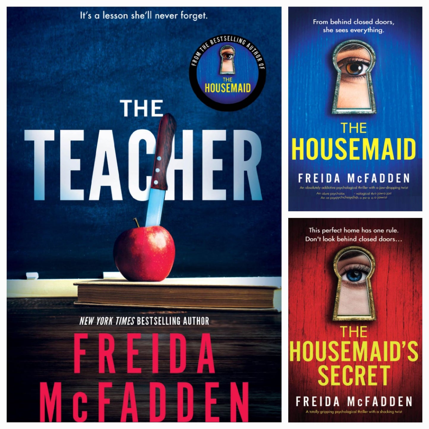 The Teacher / The Housemaid / The Housemaid's Secret by Freida McFadden set of 3 book