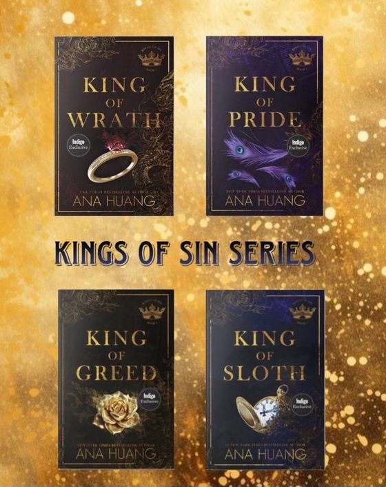 King Of sins series in Black cover premium Quality ( King of wrath , king of pride , king of greed , king of sloth ) by ana huang 4 books set