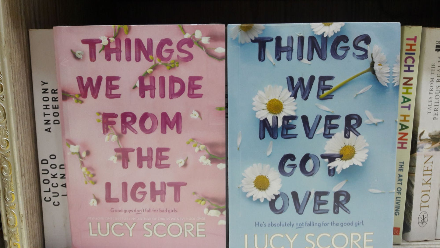 Things We Hide From the Light / Things we never got over by lucy score set of 2 Books