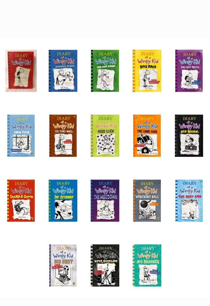 Diary of A Wimpy Kid 18 books set complete collection 1 to 18