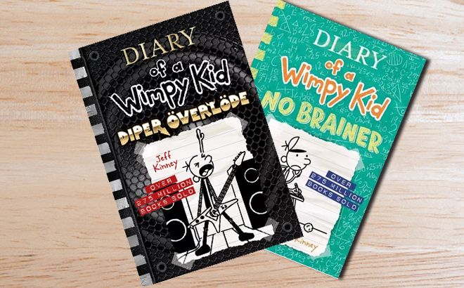 Diary of a Wimpy Kid book 17 and 18 Diper overlode , No Brainer 2 book set