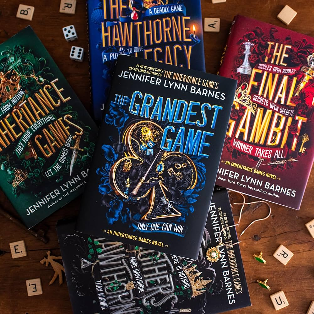 The Grandest game / The Inheritance Games / the Hawthorne Legacy / The final Gambit / The brother Hawthorne by jennifer lynn barnes set of 5 books