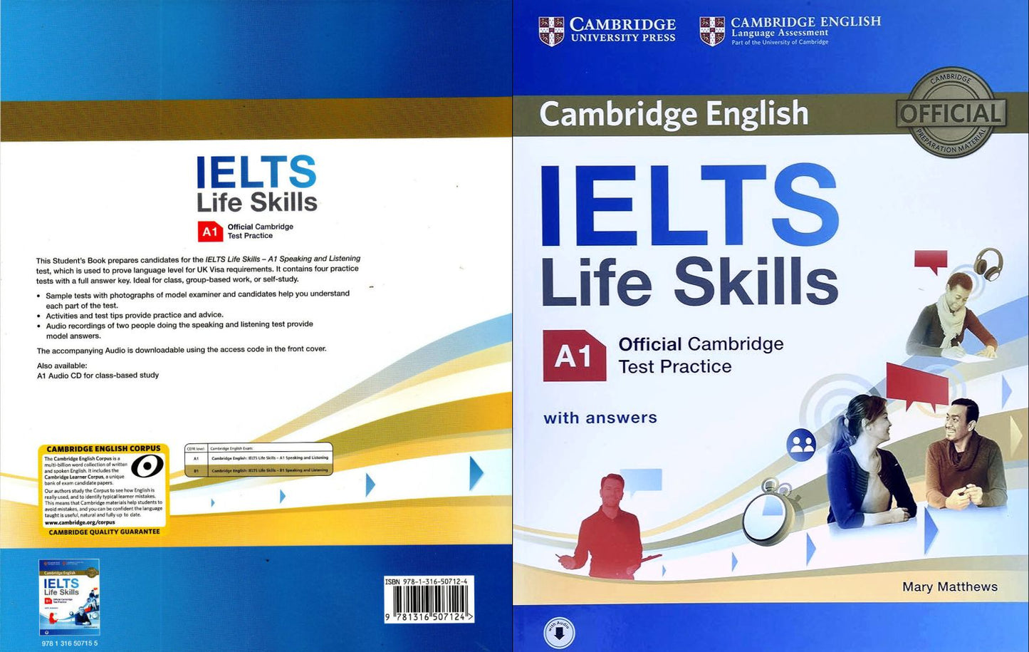 Cambridge English Ielts Life Skills coloured book A1 official cambridge test practice with audio qr code