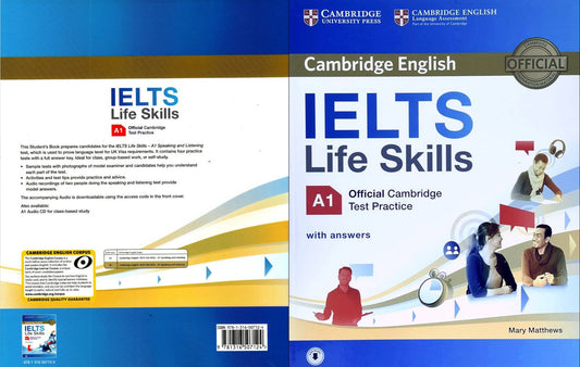 Cambridge English Ielts Life Skills coloured book A1 official cambridge test practice with audio qr code