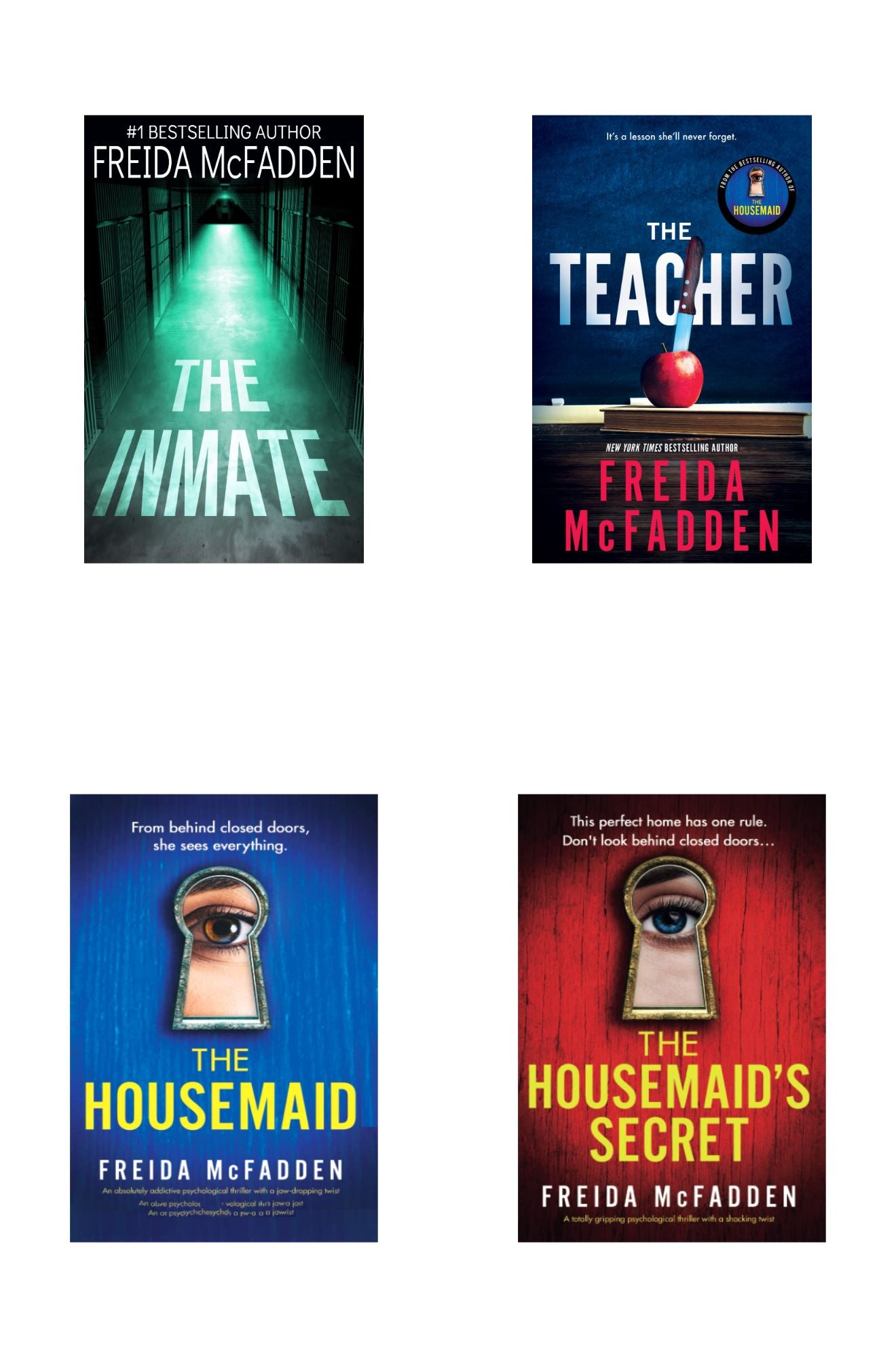 The Inmate / The Teacher / The Housemaid / The Housemaid's Secret by Freida McFadden set of 4 book