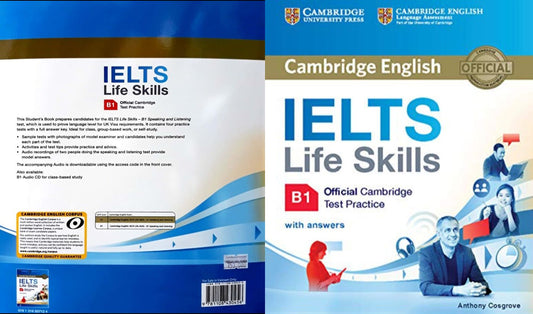 Cambridge English Ielts Life Skills coloured book B1 official cambridge test practice with audio qr code