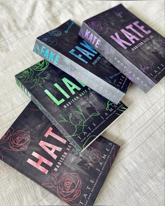 Madison Kate Series by Tate James ( Hate , Liar , fake , kate ) 4 books set premium quality