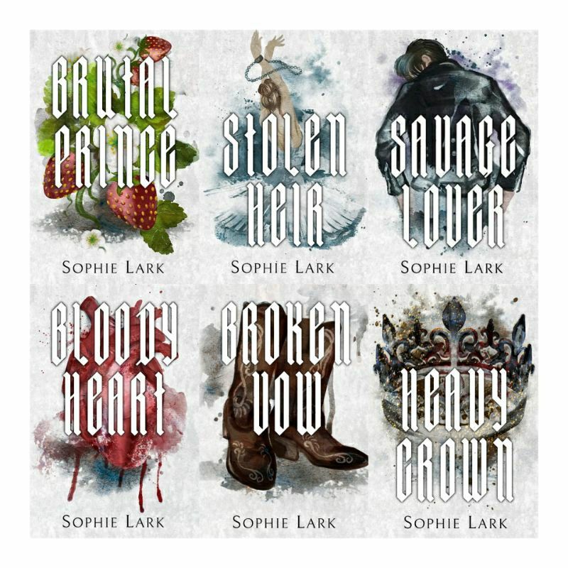 Brutal Birthright book series 6 books set by sophie lark [ brutal prince , stolen heir , savage lover , bloody heart broken vow , heavy crown]