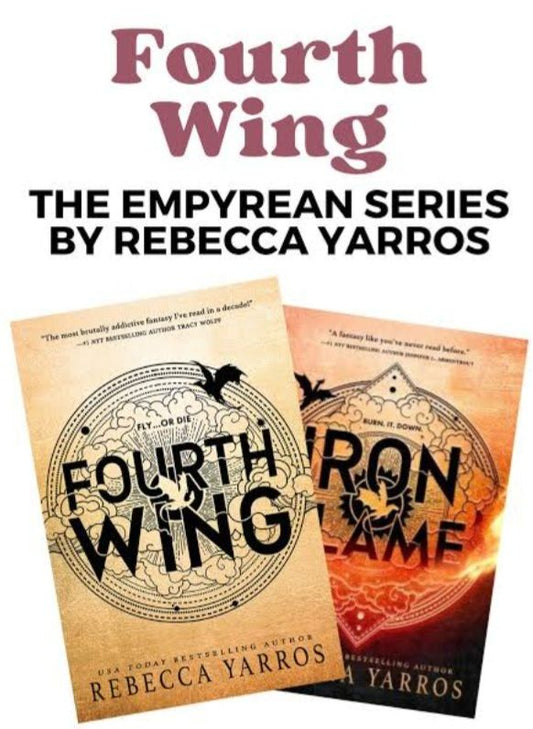 The Empyrean series by rebecca yarros ( the fourth wing , iron flame ) set of 2 books