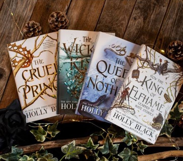 The folk of the air series ( the cruel prince , the wicked king , the queen of nothing ) and the king of elfhame learned to hate stories 4 books set