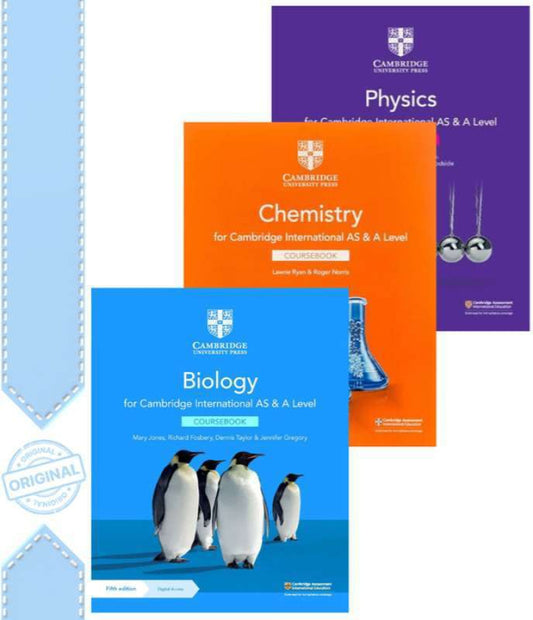 Cambridge Physics Biology and chemistry AS & A Level Coursebook 3 books set Premium quality