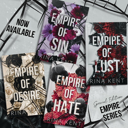 Empire Series by rina kent 4 books set (Empire of desire , empire of sins , empire of hate , empire of lust ) special edition