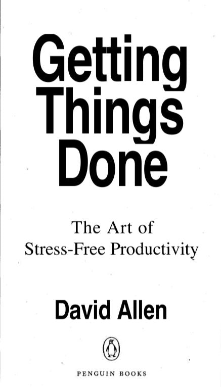 Getting Things Done book by David Allen