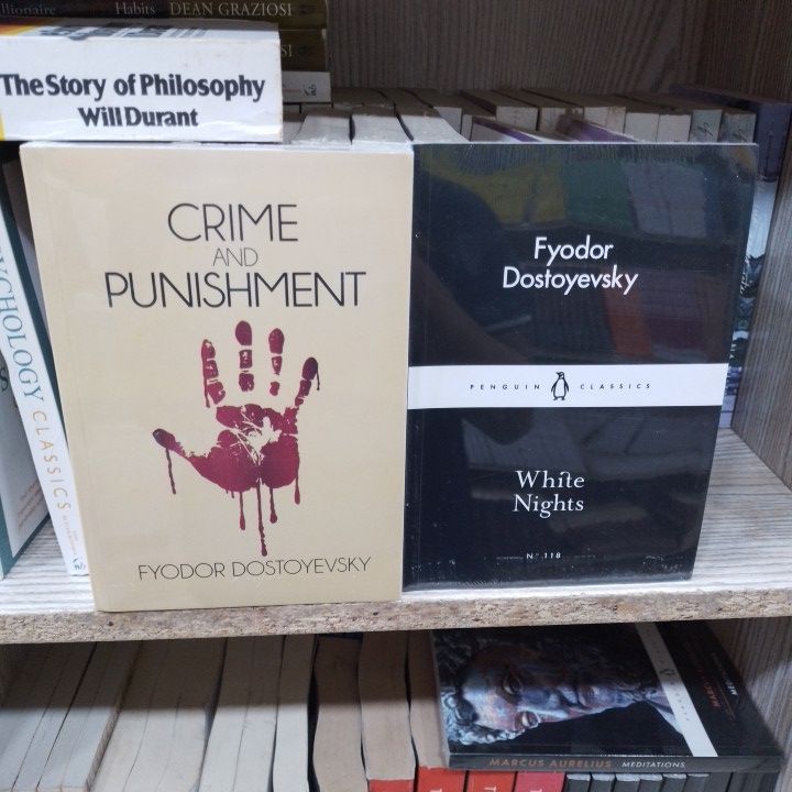 Crime and punishment / white nights by fyodor dostoyevsky set of 2 books