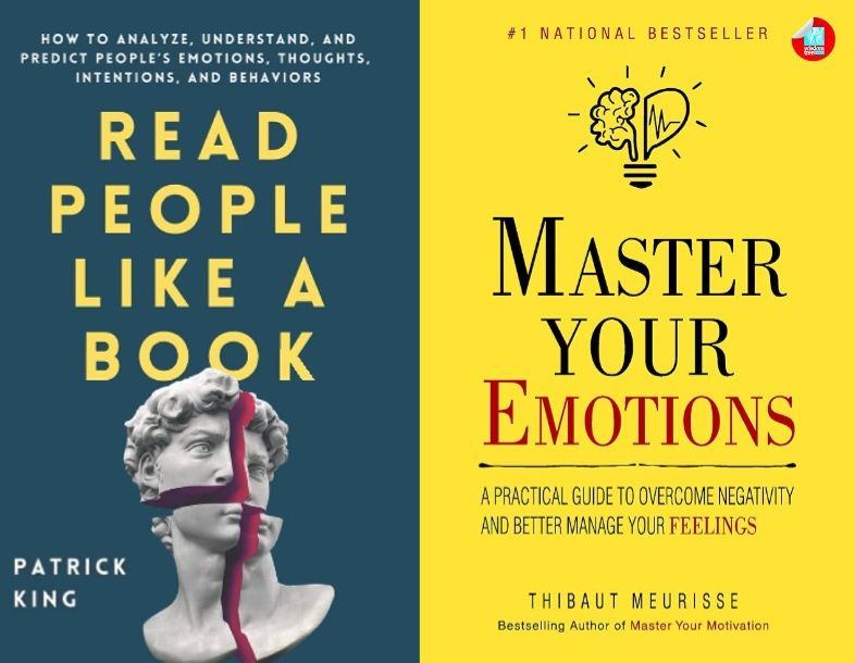 Master your Emotions / Read people like a book set of 2 self help and motivational books