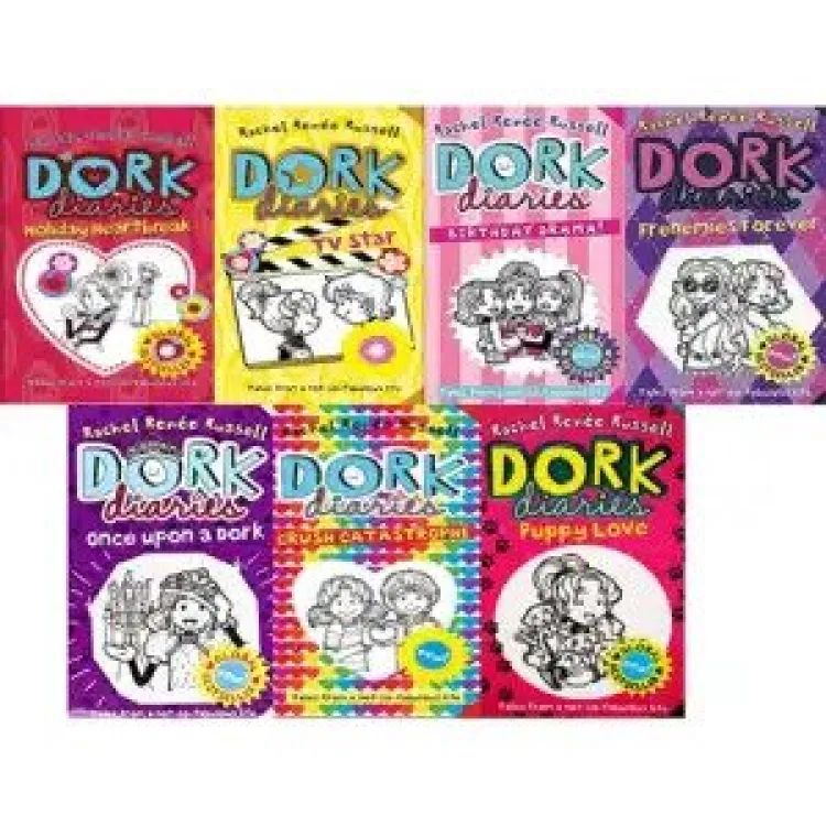 dork diaries 8 to 14 ( 7 books set ) by rachel renee russell