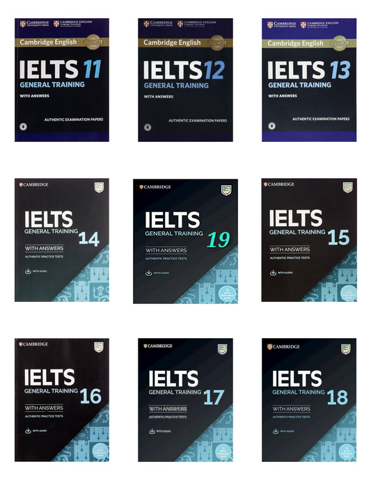 Cambridge English IELTS General Training 11 to 19 9 books set with audio qr code