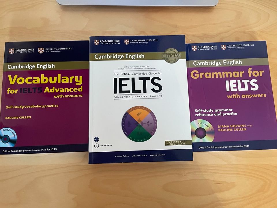 Grammar For Ielts / Vocabulary For Ielts / The Official Guide To Ielts For Academic And General Training with Audio Link set of 3 books