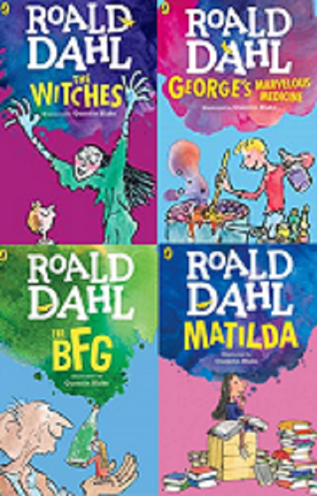 Set of 4 books by roald Dahl (Book 1,2,3,4)